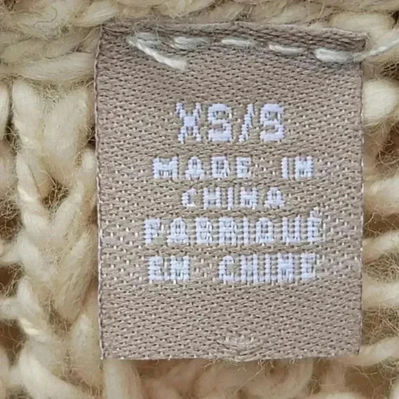 Anthropologie Knitted & Knitted Cream Open Front Cardigan lace Trim Size XS - Picture 6 of 8